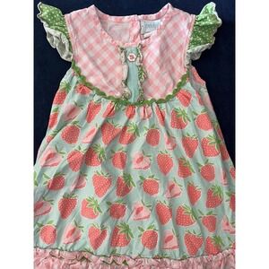 Serendipity Strawberry Girls Sun Dress 7-8